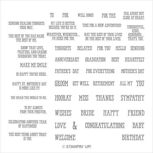 Well Said | Retired Cling Mount Stamp Set | Stampin' Up!