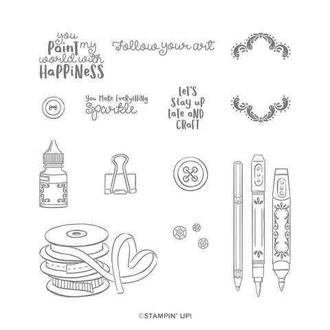 It Starts with Art | Retired Cling Mount Stamp Set | Stampin' Up!