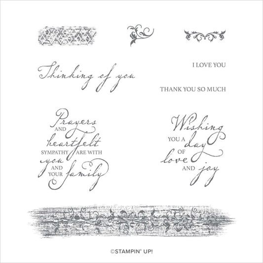 Woven Heirlooms | Retired Cling Mount Stamp Set | Stampin' Up!