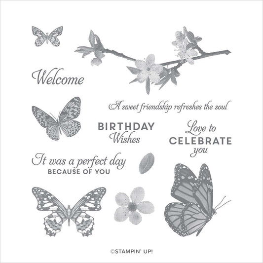 Butterfly Wishes | Retired Cling Mount Stamp Set | Stampin' Up!