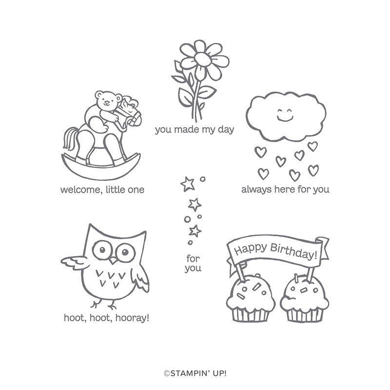 Hoot Hoot Hooray | Retired Cling Mount Stamp Set | Stampin' Up!