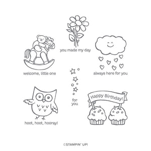 Hoot Hoot Hooray | Retired Cling Mount Stamp Set | Stampin' Up!