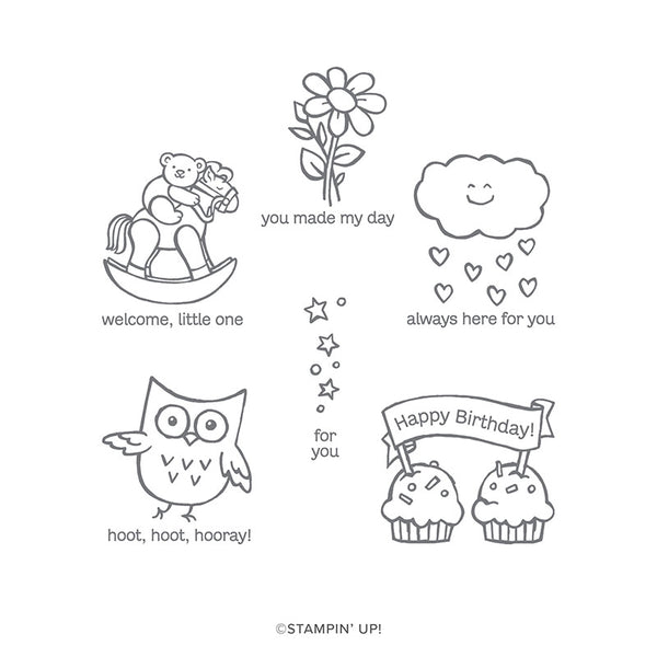 Hoot Hoot Hooray | Retired Cling Mount Stamp Set | Stampin' Up!