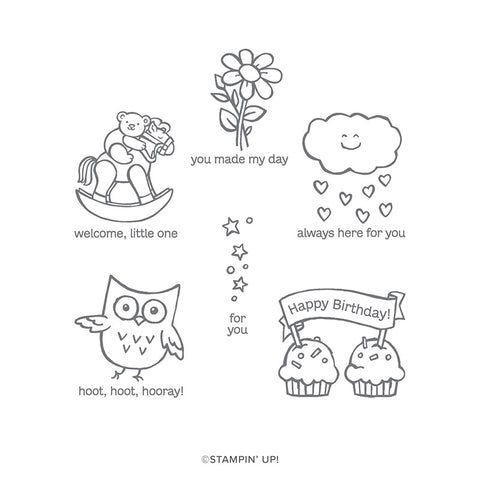 Hoot Hoot Hooray | Retired Cling Mount Stamp Set | Stampin' Up!