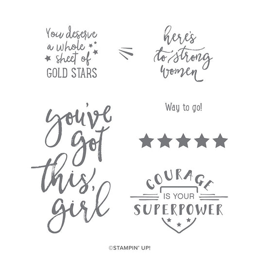 Here's to Strong Women | Retired Cling Mount Stamp Set | Stampin' Up!