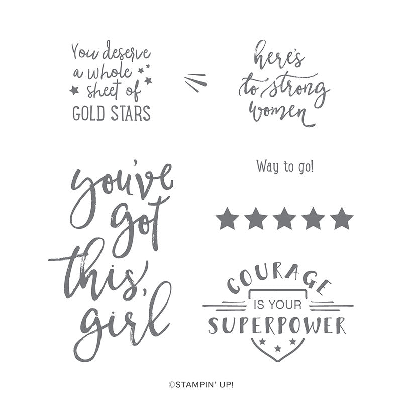 Here's to Strong Women | Retired Cling Mount Stamp Set | Stampin' Up!