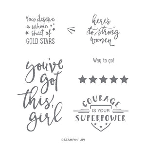 Here's to Strong Women | Retired Cling Mount Stamp Set | Stampin' Up!