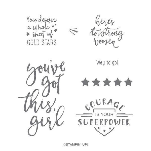 Here's to Strong Women | Retired Cling Mount Stamp Set | Stampin' Up!