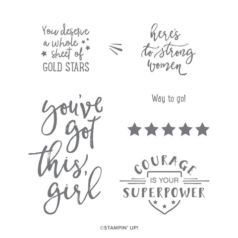 Here's to Strong Women | Retired Cling Mount Stamp Set | Stampin' Up!