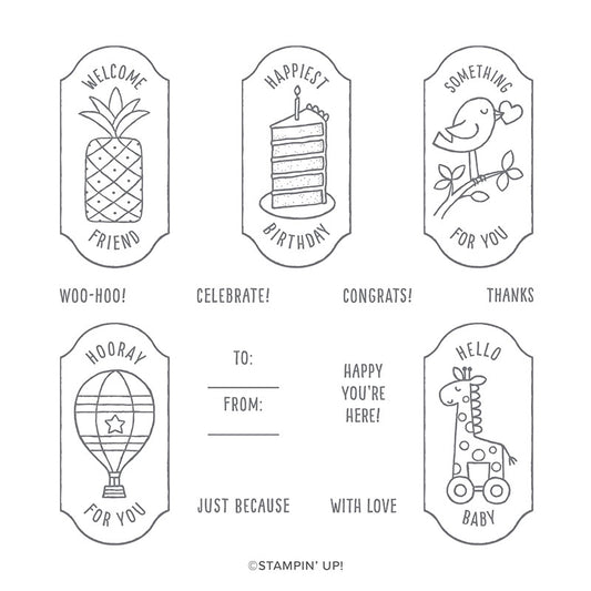 Time for Tags | Retired Cling Mount Stamp Set | Stampin' Up!