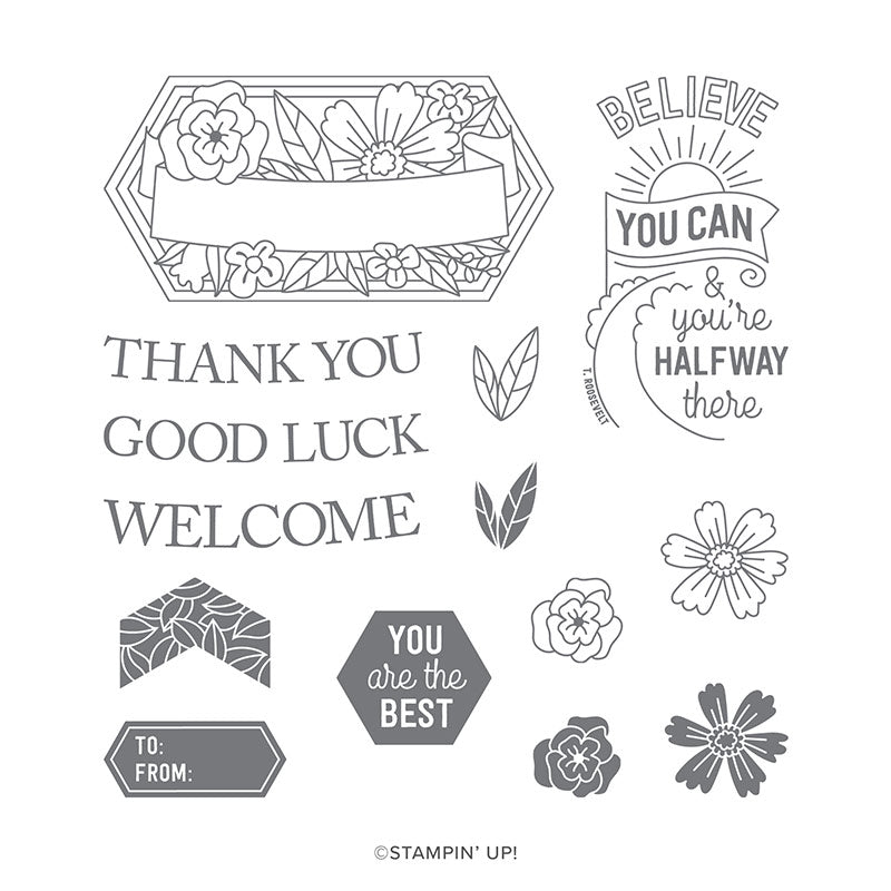 Believe You Can | BRAND NEW, NEVER USED | Retired Photopolymer Stamp Set | Stampin' Up!
