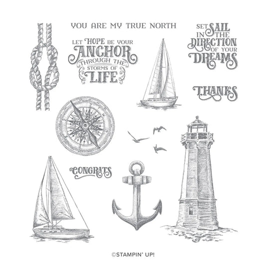 Sailing Home | Retired Cling Mount Stamp Set | Stampin' Up!