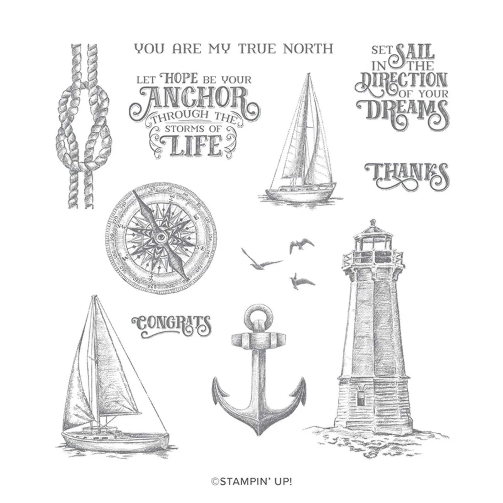 Sailing Home | Retired Cling Mount Stamp Set | Stampin' Up!