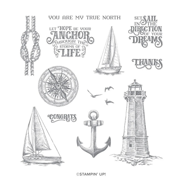 Sailing Home | Retired Cling Mount Stamp Set | Stampin' Up!