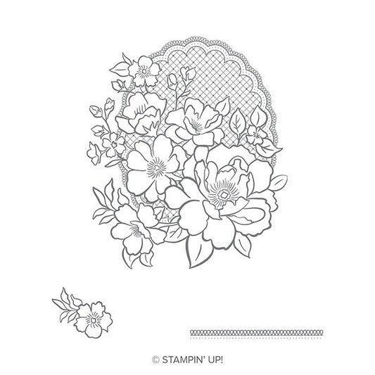 Lovely Lattice | Used Sale-a-Bration 2019 | Retired Cling Mount Stamp Set | Stampin' Up!