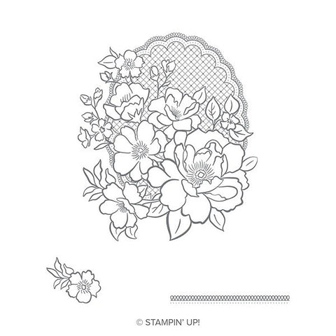 Lovely Lattice | Used Sale-a-Bration 2019 | Retired Cling Mount Stamp Set | Stampin' Up!