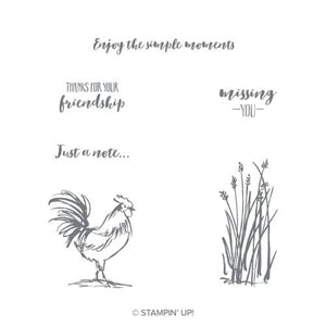 Home to Roost | Sale-a-Bration 2019 | Retired Cling Mount Stamp Set | Stampin' Up!