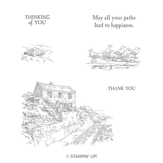 By the Bay | Sale-a-Bration 2019 | Retired Cling Mount Stamp Set | Stampin' Up!