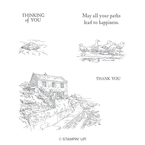 By the Bay | Sale-a-Bration 2019 | Retired Cling Mount Stamp Set | Stampin' Up!