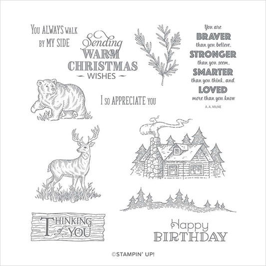 Rustic Retreat | Retired Cling Mount Stamp Set | Stampin' Up!
