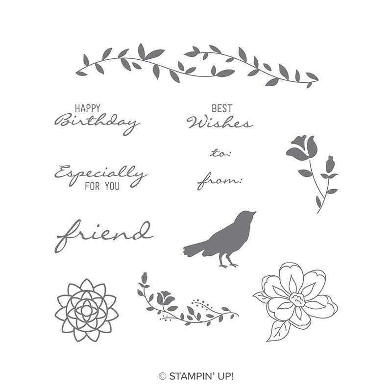 Botanical Bliss | Retired Clear Mount Stamp Set | Stampin' Up!