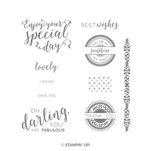 Stitched All Around | Retired Clear Mount Stamp Set | Stampin' Up!