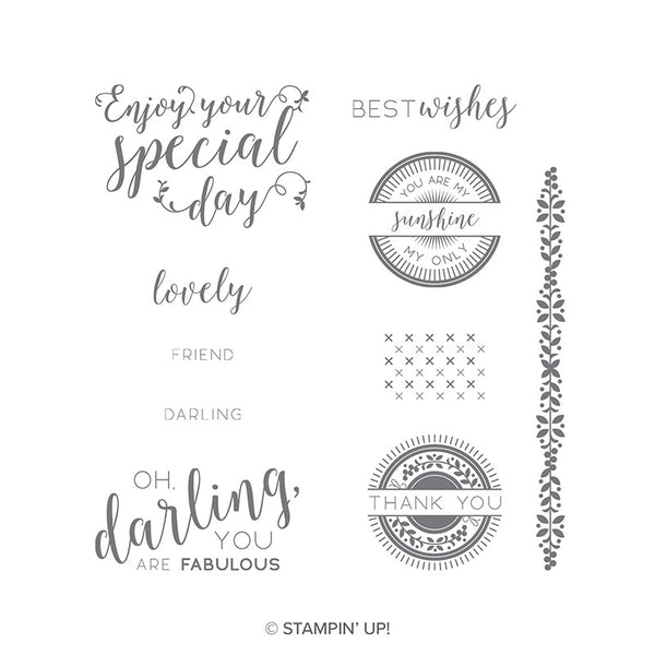 Stitched All Around | Retired Clear Mount Stamp Set | Stampin' Up!
