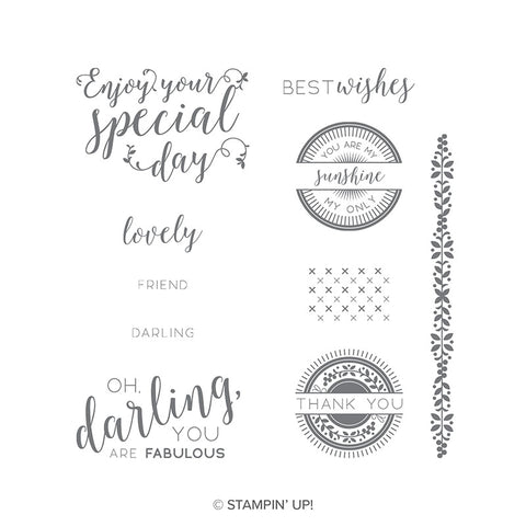 Stitched All Around | Retired Clear Mount Stamp Set | Stampin' Up!