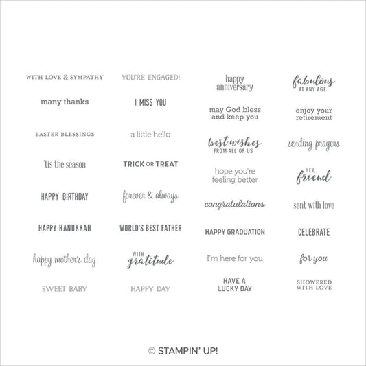 Itty Bitty Greetings | Retired Clear Mount Stamp Set | Stampin' Up!