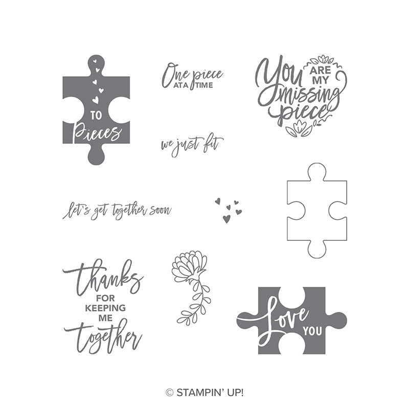 Love You To Pieces | Retired Clear Mount Stamp Set | Stampin' Up!