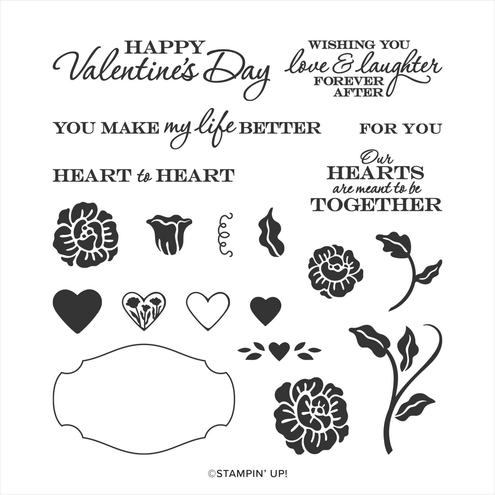 Heart to Heart, Retired Photopolymer Stamp Set