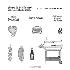 Outdoor Barbecue | Retired Cling Mount Stamp Set | Stampin' Up!