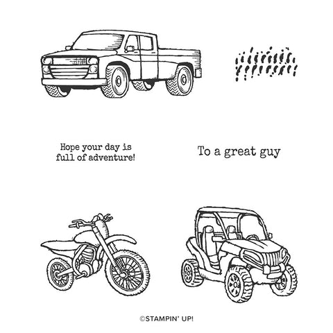Pedal to the Metal | Retired Cling Mount Stamp Set | Stampin' Up!
