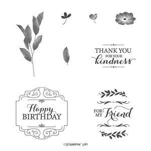 Layered with Kindness | Distinktive | Retired Cling Mount Stamp Set | Stampin' Up!