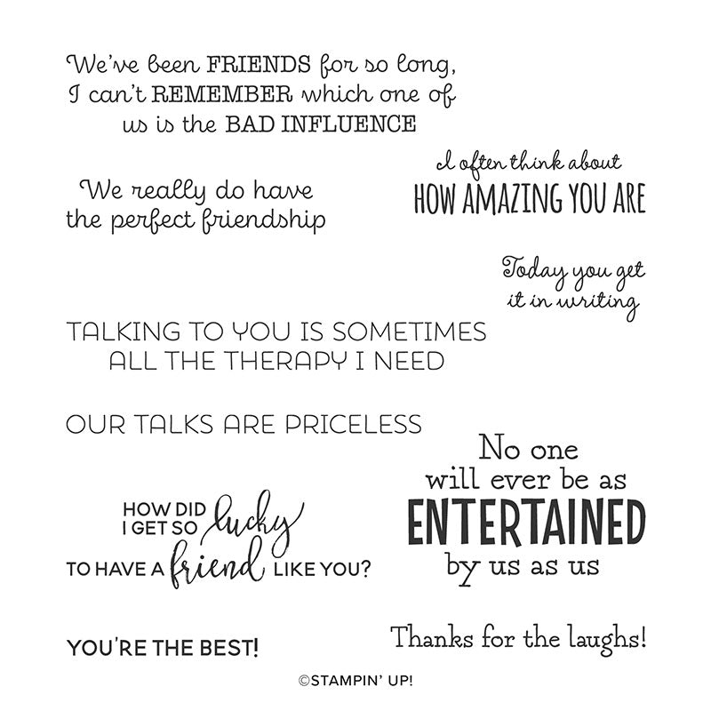Thanks for the Laughs | Retired Cling Mount Stamp Set | Stampin' Up!