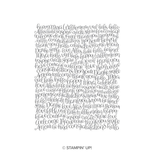 Handwritten Background Stamp | Retired Clear Mount Stamp Set | Stampin' Up!