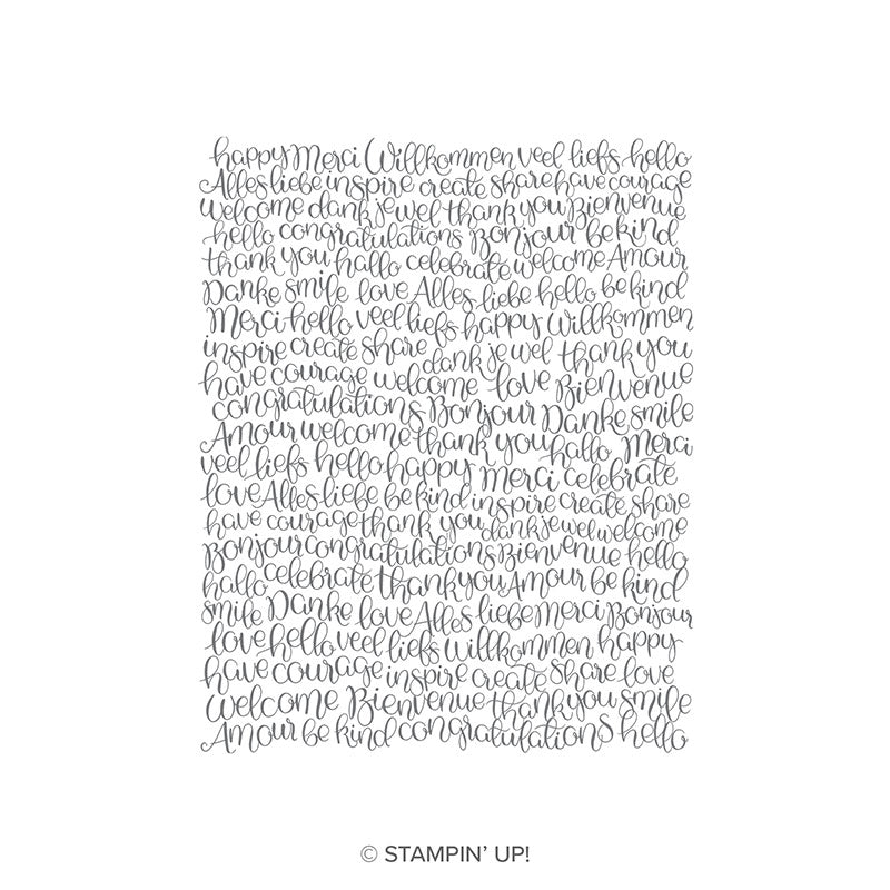 Handwritten Background Stamp | Retired Clear Mount Stamp Set | Stampin' Up!