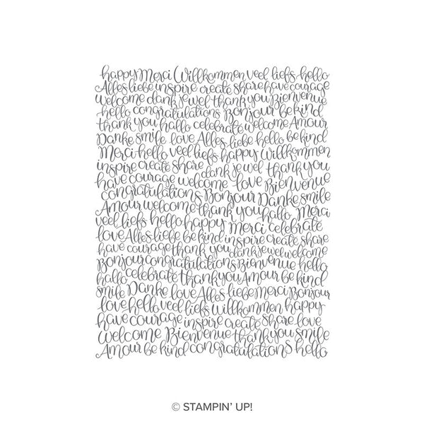 Handwritten Background Stamp | Retired Clear Mount Stamp Set | Stampin' Up!