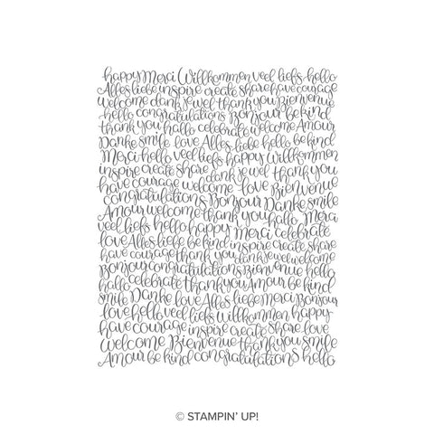 Handwritten Background Stamp | Retired Clear Mount Stamp Set | Stampin' Up!