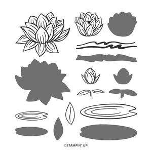 Lovely Lily Pad, Reversible | Saleabration 2020 | Retired Photopolymer Stamp Set | Stampin' Up!