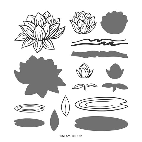 Lovely Lily Pad, Reversible | Saleabration 2020 | Retired Photopolymer Stamp Set | Stampin' Up!