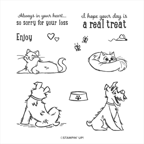 Pampered Pets | Retired Cling Mount Stamp Set | Stampin' Up!