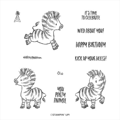 Zany Zebras | Retired Cling Mount Stamp Set | Stampin' Up!