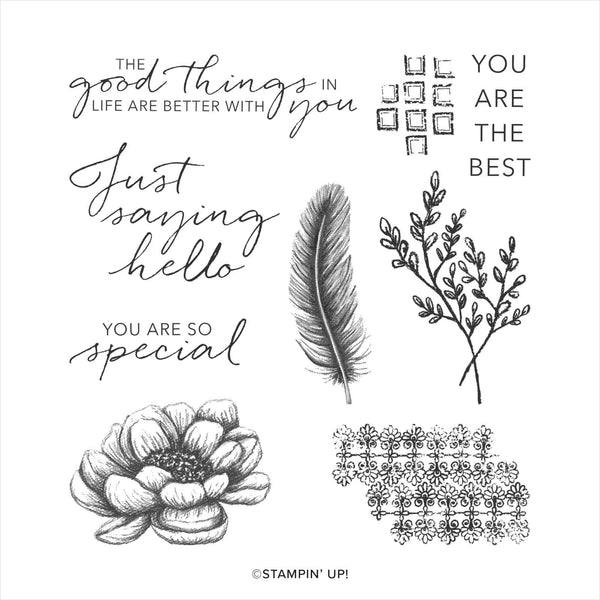 Tasteful Touches | Retired Cling Mount Stamp Set | Stampin' Up!