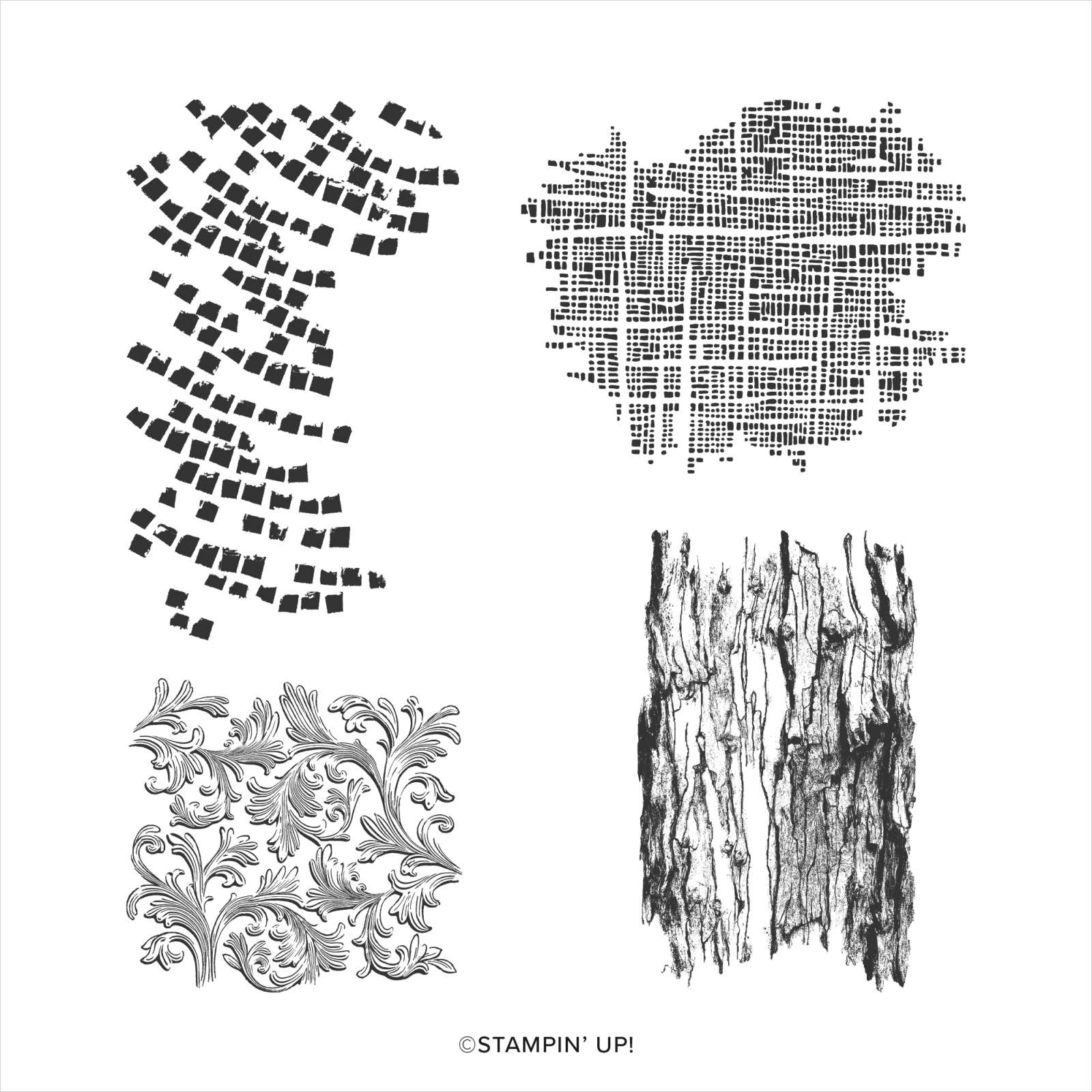 Textured Essentials | Retired Cling Mount Stamp Set | Stampin' Up!