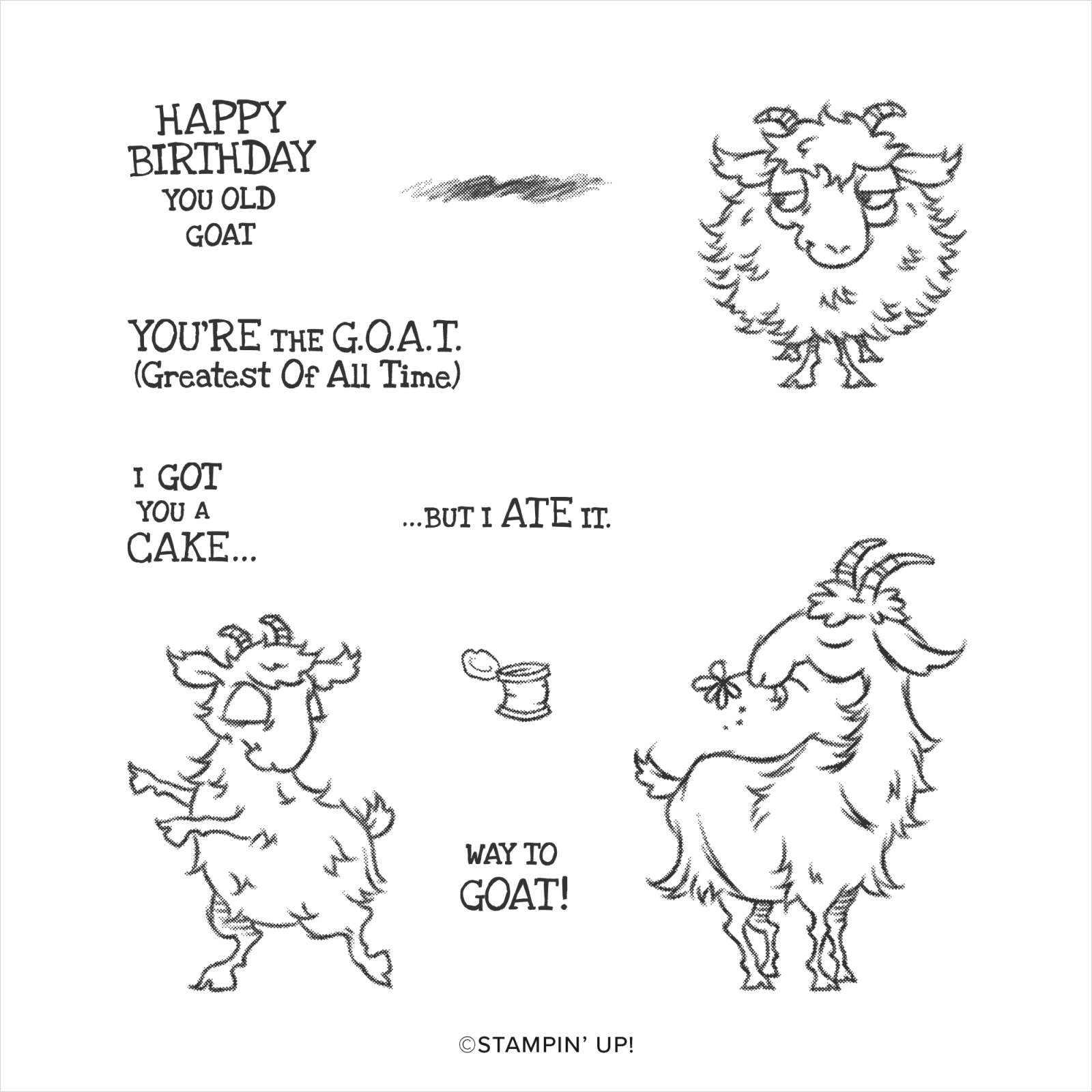 Way to Goat | Retired Cling Mount Stamp Set | Stampin' Up!