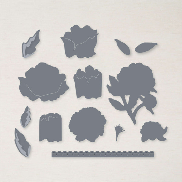 Peony Dies | Retired Dies Collection | BRAND NEW | Stampin' Up!