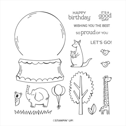 Zoo Globe | Retired Photopolymer Stamp Set | Stampin' Up!