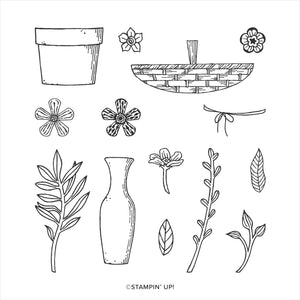 Basket of Blooms | Retired Photopolymer Stamp Set | Stampin' Up!