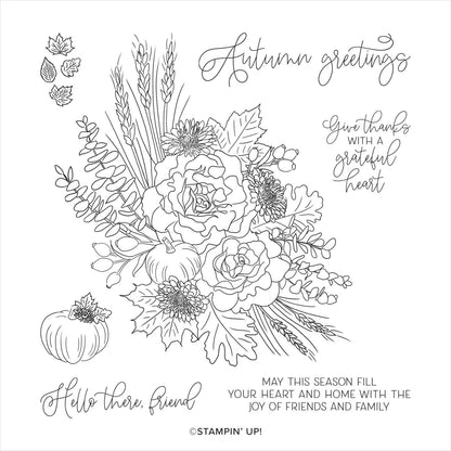 Autumn Greetings | Retired Cling Mount Stamp Set | Stampin' Up!